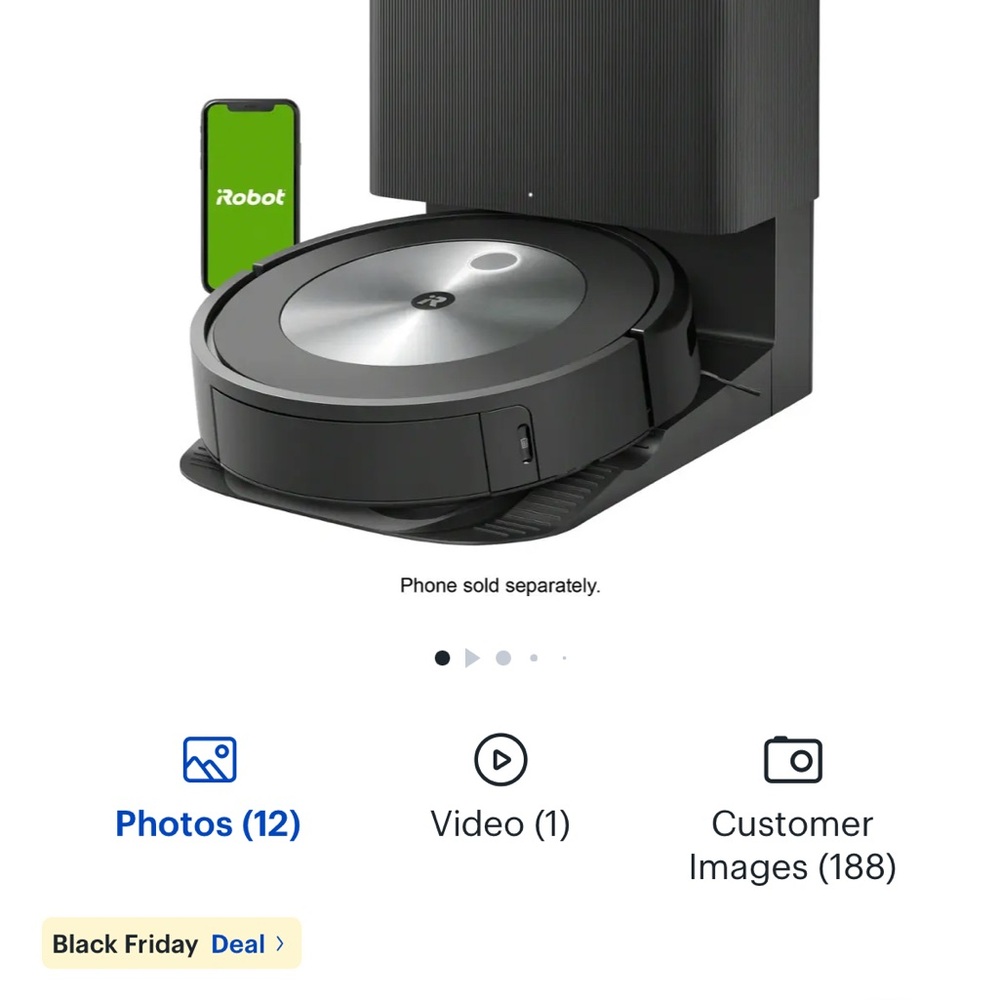 iRobot Roomba Vacuum Cleaner in Black and Silver